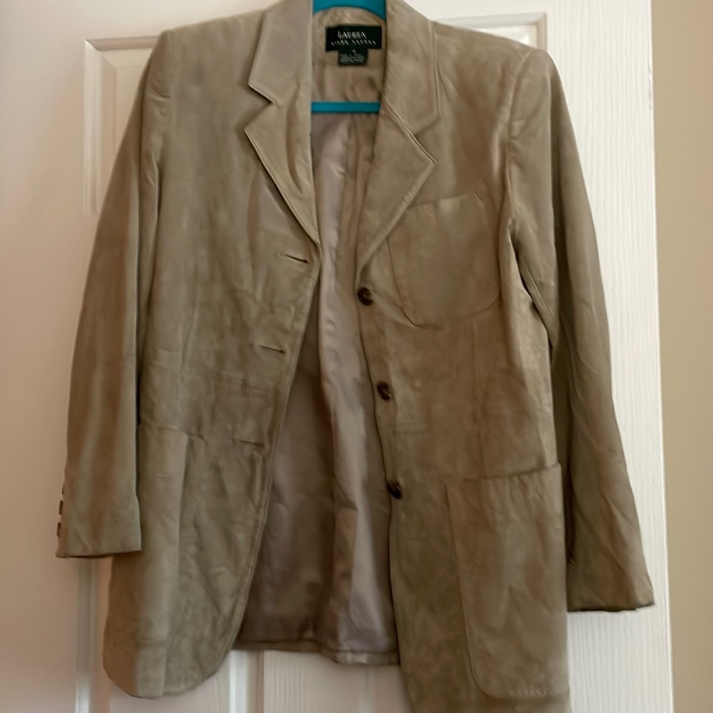 Ralph Lauren tan suede women’s blazer